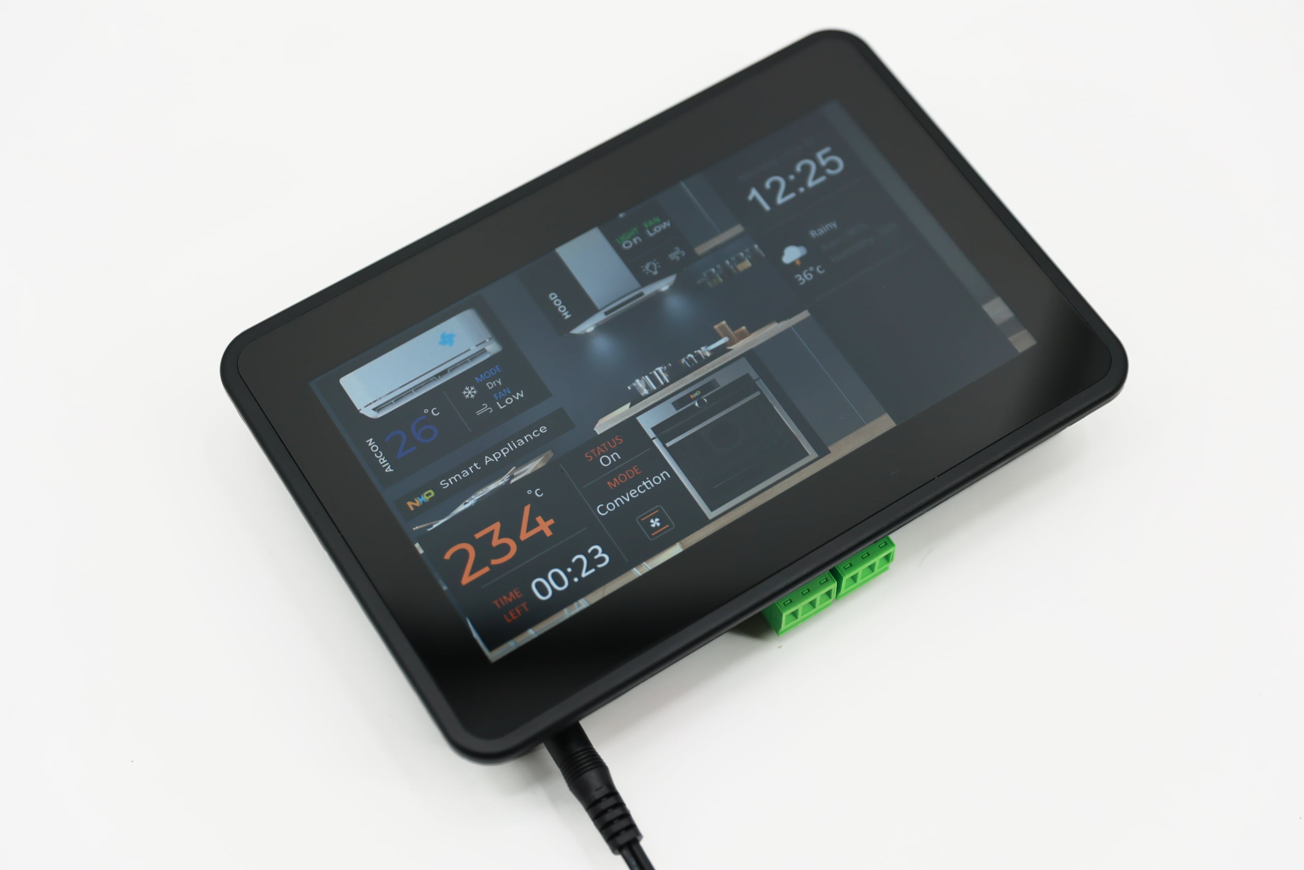 Modern smart home wall panel with elegant touch interface