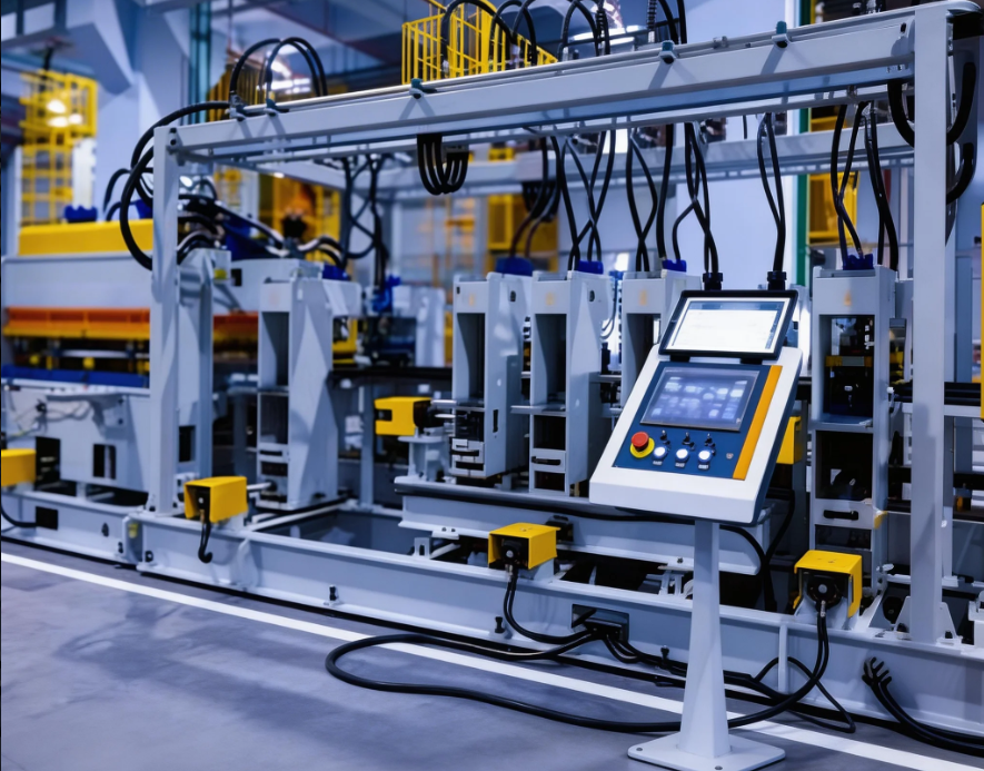 AGV operating in warehouse with LMTEK interface