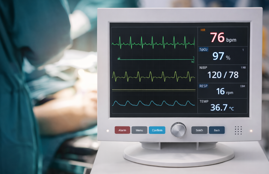 Compact medical device display